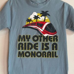 Disney Parks Blue Monorail Graphic T-Shirt size small